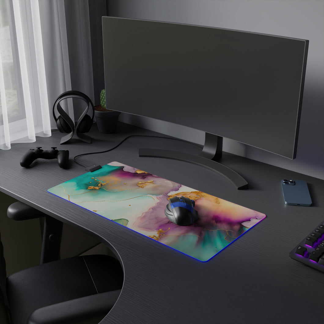 Pastel Watercolor Design  Wireless Charging Gaming Mouse Pad