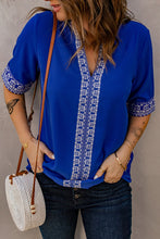 Load image into Gallery viewer, Embroidered V-Neck Top