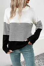 Load image into Gallery viewer, Striped Drop Shoulder Sweater