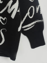 Load image into Gallery viewer, Letter Round Neck Drawstring Sweater