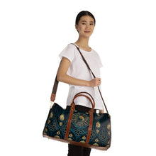 Load image into Gallery viewer, Blue and Gold Design Waterproof Travel Bag
