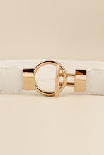 Load image into Gallery viewer, Circle Shape Buckle Zinc Alloy Buckle PU Leather Belt