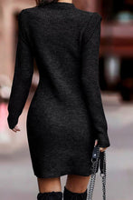 Load image into Gallery viewer, Rib-Knit Round Neck Sweater Dress