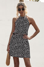 Load image into Gallery viewer, Printed Grecian Neck Mini Dress