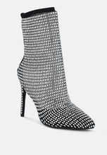 Load image into Gallery viewer, fortunate rhinestones embellished mesh boots-1