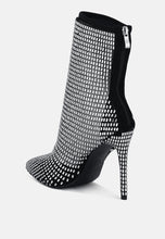 Load image into Gallery viewer, fortunate rhinestones embellished mesh boots-2