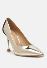 Load image into Gallery viewer, poudre metallic patent faux leather pumps-1