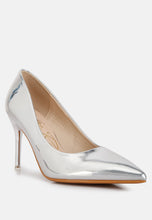 Load image into Gallery viewer, poudre metallic patent faux leather pumps-5