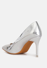Load image into Gallery viewer, poudre metallic patent faux leather pumps-6