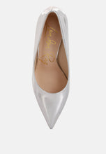 Load image into Gallery viewer, poudre metallic patent faux leather pumps-8