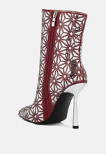 Load image into Gallery viewer, precious mirror embellished high ankle boots-2
