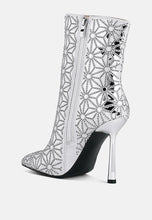 Load image into Gallery viewer, precious mirror embellished high ankle boots-7