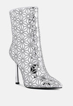 Load image into Gallery viewer, precious mirror embellished high ankle boots-6