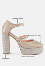 Load image into Gallery viewer, shiver rhinestones embellished platform mary jane sandals-5
