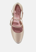 Load image into Gallery viewer, shiver rhinestones embellished platform mary jane sandals-3