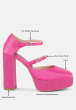 Load image into Gallery viewer, shiver rhinestones embellished platform mary jane sandals-11
