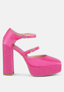 shiver rhinestones embellished platform mary jane sandals-6