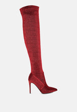 Load image into Gallery viewer, tigerlily knitted stiletto long boots-5