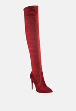 Load image into Gallery viewer, tigerlily knitted stiletto long boots-6