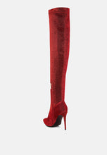 Load image into Gallery viewer, tigerlily knitted stiletto long boots-7