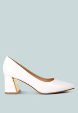 Load image into Gallery viewer, zaila metallic accent block heel pumps-11