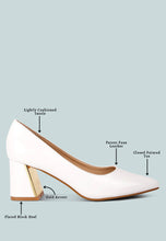 Load image into Gallery viewer, zaila metallic accent block heel pumps-15