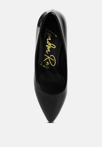 zaila metallic accent block heel pumps-3
