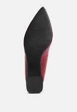 Load image into Gallery viewer, zaila metallic accent block heel pumps-9