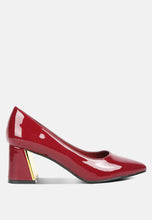 Load image into Gallery viewer, zaila metallic accent block heel pumps-5